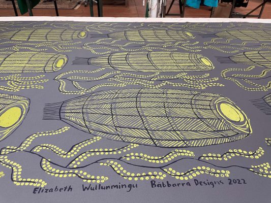 Au-gujechiya (fishtrap) Screen Print