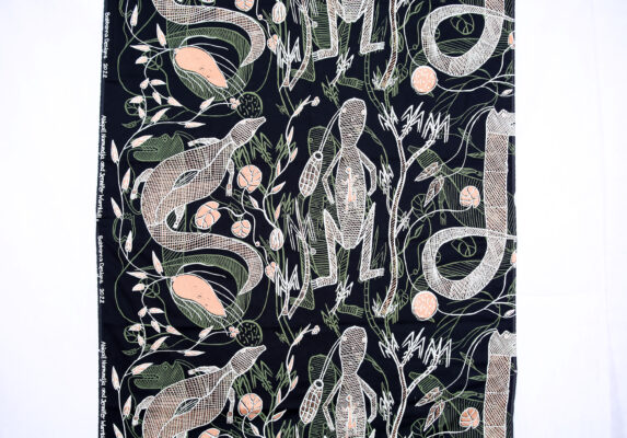 PUBLISHER – KALAWAN (GOANNA) BY ABIGAIL NAMUNDJA & J. WURRKIDJ – BLACK