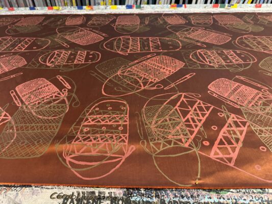 Dedded Wongkorr (ceremonial dilly bag with feathers)