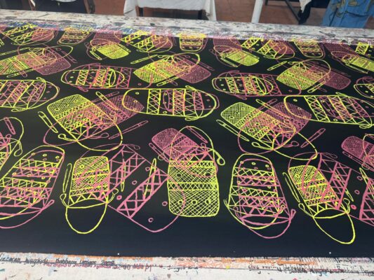 Dedded Wongkorr (ceremonial dilly bag with feathers)